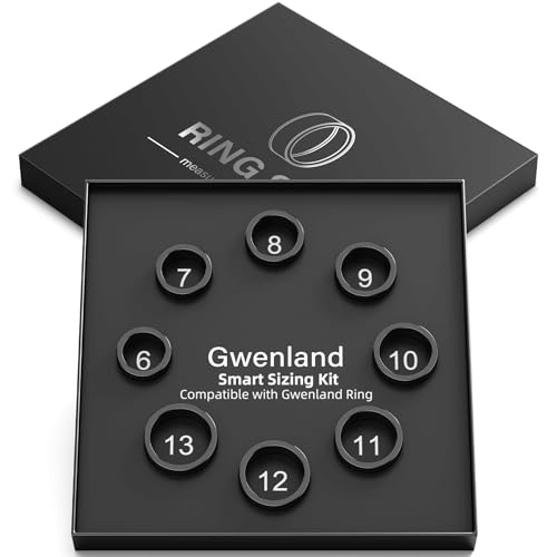 Gwenland Smart Ring Sizer Measuring Tool - Ring Sizer First Before You Buy, Choose from 8 Sizes - 6 to 13, Find The Perfect Health Fitness Tracker
