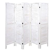 Paravent HWC-G30 – Sichtschutz 170x160 Cm, Shabby Produktbild-Vorschau 2