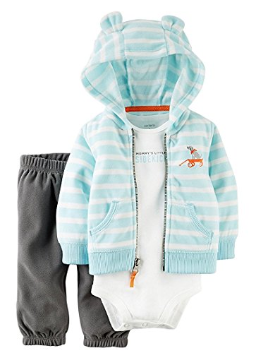 Carter's Baby Boys' 3 Piece Cardigan Set (Baby) - Heather/Green