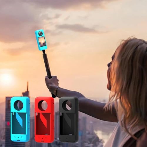 Image of Insta 360 One X3 Silicon Cover Camera Protection Accessories with Protective Frame Sports Camera Black Cover