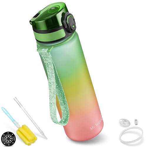 My Vesperbox® botella para niños [350 ml] – botella de agua apta para bebidas con gas y a prueba de fugas – botella infantil – para la escuela y el deporte – botella para niñas y niños