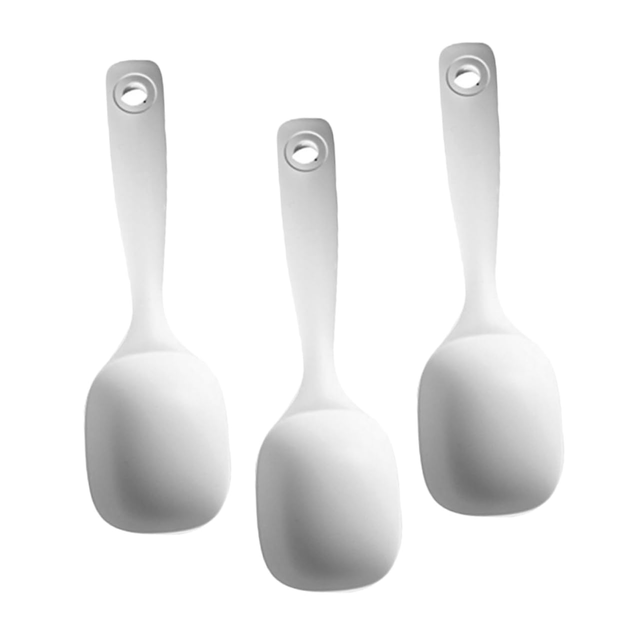 Alipis 15 Pz cucchiaio cucina cucine maniglione kitchen farinata Cuociriso mestolo per il porridge mestolo da minestra domestico da ristorante mestoli per servire pp bianca