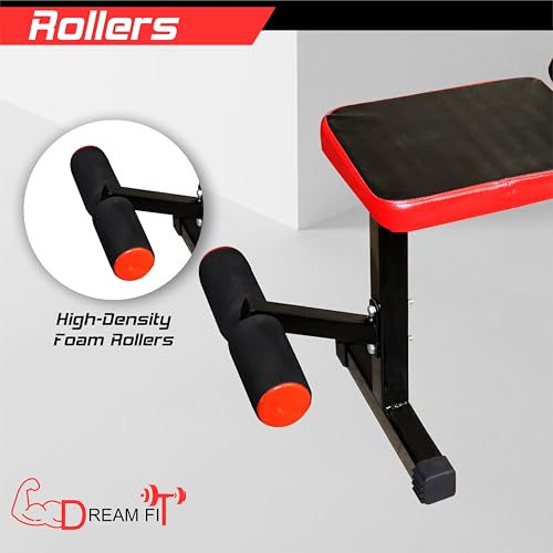 Image of DREAM FIT Heavy Duty Gym Bench with 7 adjustable positions || Premium Steel Multipurpose Fitness Bench for home workouts || Incline /Flat /Decline Utility Bench || 350kg weight hold
