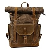 FENXIXI Fotografía Bolsa de Lona Impermeable Retro Casual Travel Camera Mochila Hombres Hombros Bolsas de Transporte Fit 17
