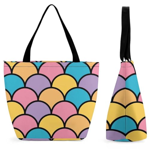 Sac à main queue de sirène pour femme - Sac à bandoulière grand format voyage 28.5x18x32.5cm