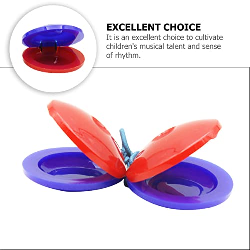 Milisten 6 Pcs Kids- Instrument For Learning Instruments Children's Education Musical Teaching Toy Educational Baby Preschool Diy Show Classroom Castanets Aids Blue Hand Toddlers Children #TOP1