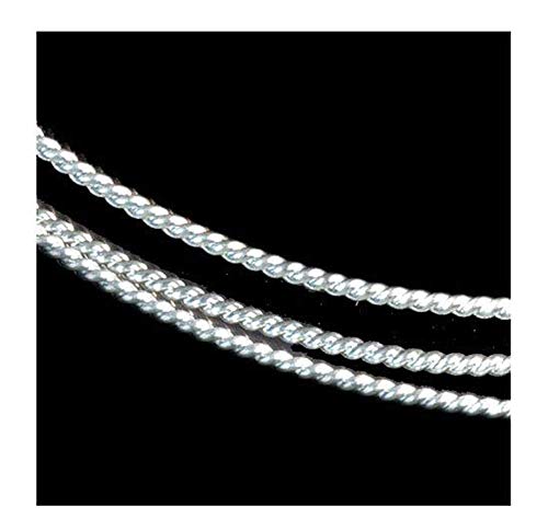 uGems Twist Wire 18 Gauge (0.040) Sterling Silver Round Soft Temper (3 Feet)