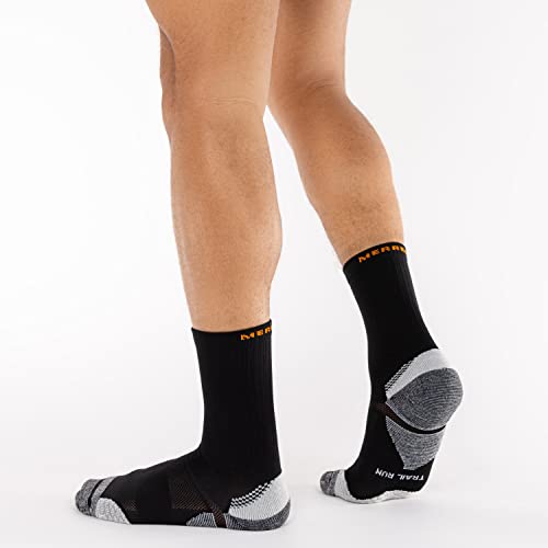 Image of Merrell Unisex Adult Men's and Women's Trail Running Cushioned Socks - Anti-slip Heel & Arch Compression