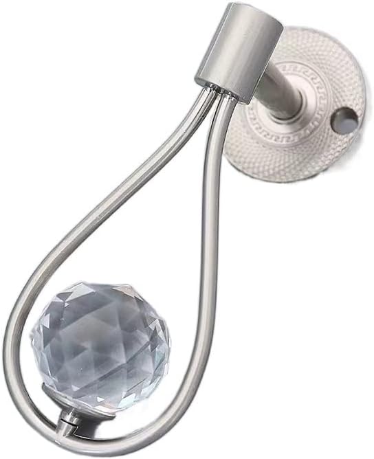 Curtain Tie Backs, 2 Pcs Crystal Curtain Holdback Wall Tie Hooks Hanger Holder Window Screens Accessories Home Decor for Home Office Hotel/Ch-0138-Yin