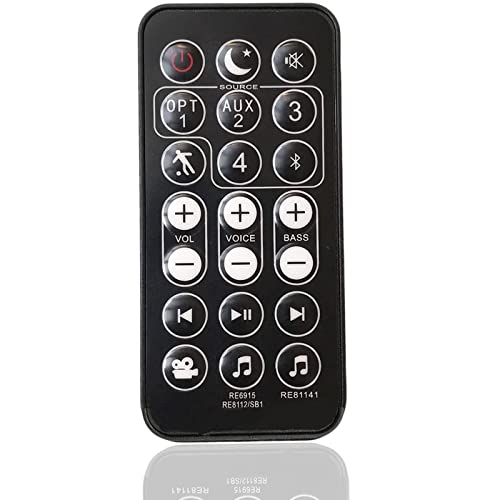 Replacement Remote Control Compatible for Polk Audio Surroundbar 3000 5000; for Polk Magnifi 1 ONE Omni SB1 SB1+ RE8112-1 Sound bar; for Polk Signa 1 Solo Soundbar