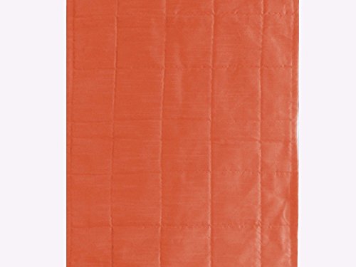 Quilted Bed Runner - Coral Orange Bed Scarf Long Side Runner Throw King/Queen/Twin Size With Decorative Cushion Cover Polyester 20" Wide X 102" Long (50 Cm X 300 Cm) #TOP2
