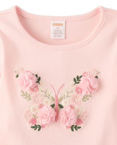 Image of Gymboree Girls' and Toddler Puff Sleeve Embroidered T-Shirt