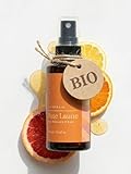 BOHORIA Lavande & Orange Spray d'ambiance bio – Parfum naturel pur à l'huile essentielle d'orange bio et à l'huile de lavande – Spray d'oreiller pour sommeil, détente et bien être (100 ml, bonne