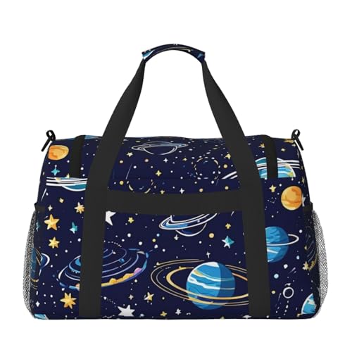 Outer Space Stars Print Travel Duffel Bag for Men & Women, Foldable Travel Bags and Spacious Weekender Tote Bag for Storage Toiletry Luggage Personal Item2
