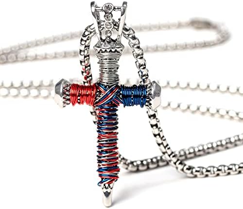Kalapure Cross Necklace for Men, Cross Necklace for Women, Cross Pendant, Gold Sliver American Flag Cross Necklaces Stainless Steel Chain Jewelry Gifts