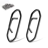 Darlingao 50 Pcs Speed Clips for Fishing Lures, Fishing Speed Clips, Fishing Snaps Saltwater, Freshwater Stainless Steel, Fishing Quick Clips, Fishing Clips Quick Change, Medium Size