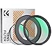 K&F CONCEPT UV Filter + 58mm True Color Polfilter + Filteradapterring kompatibel mit Canon PowerShot V1 Digitalkamera,Zubehör: Reinigungstuch,3M Klebekleber,Schlüsselanhäng...