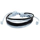 HUIANGLIYG Echtlederarmband Für Damen Und Herren, Unisex-Armband Aus Mehrlagigem Leder...