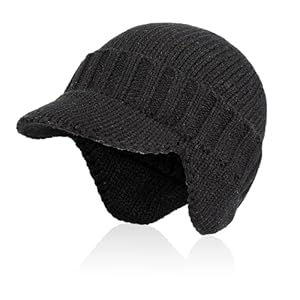 NyxSeat 1 Pieza Negro Gorro Cilindro De Punto Gorro, Gorro De Protección Oída Caliente Invierno Grueso Y Cómodo Caballero, Accesorios Para Deportes Al Aire Libre, Negro , Talla única
