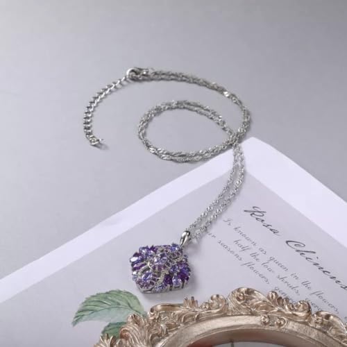 Améthyste tanzanite collier à cristal carré pour éviter les bijoux ternes