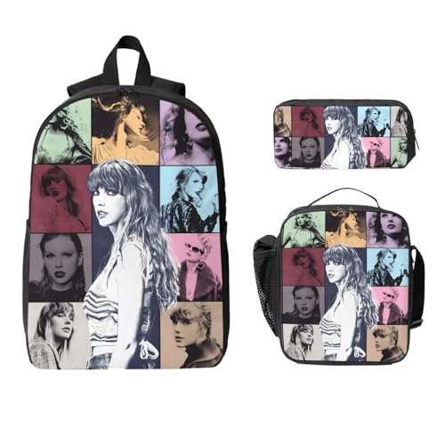 Taylor Swift Backpack And Lunch Box: Stylish, Spacious, Perfect For Fans 2 YILILK Music Backpack Cute Backpacks Laptop Bag Outdoor Sports Pockets For Travel Backpack