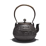 Capacidad: 1,2L SGSG Teteras 1 2L Tetera de Hierro Fundido Tetera Japonesa de Kung Fu sin Revestimiento Hervidor