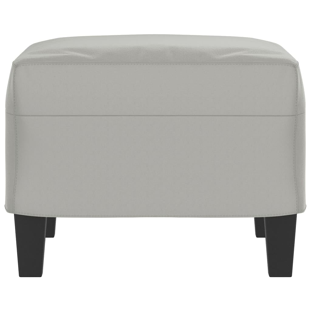 Reposapiés Tela de Microfibra Gris Claro 60x50x41 cm,Mobiliario,Otomanas,5.5kg-349342
