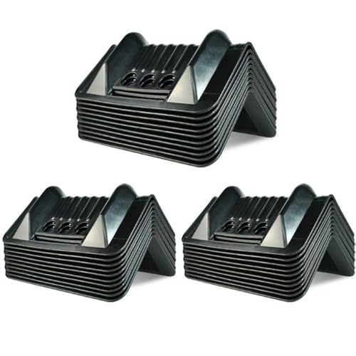 JUCHEN 30Packs Flatbed Edge Protector Cargo Corner Protector Protects Cargo Edges from Wear & TearBlack