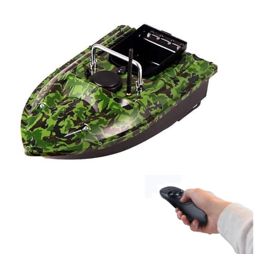 Chynalys 500m Ferngesteuert Köderboot Dual Motor Fish Finder 2KG Köder Boot Angeln Ferngesteuertes Futterboot mit Nachtlichtblinker, Futterboot mit Köderboot für Seen Angelbegeisterte