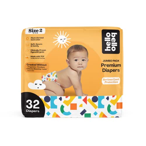 Image of Hello Bello Baby Diapers - Size 2 - Building Blocks - Packs of 32