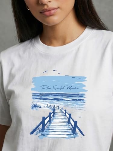 Image of Nobero Women's Graphic Printed T-Shirt | Regular Fit 180 GSM Cotton Tee for Women | Comfortable Round Neck Casual Wear