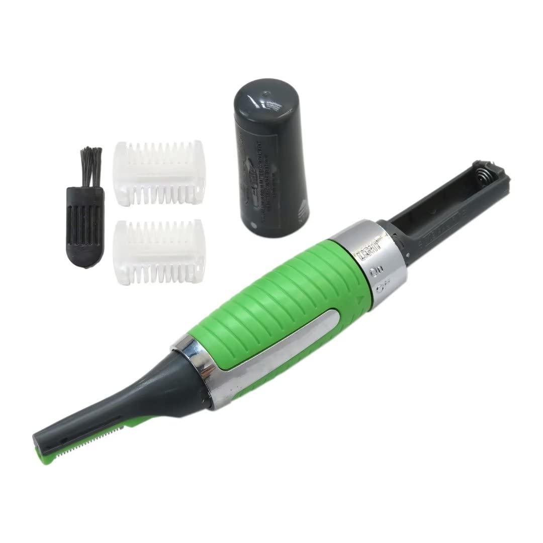 Qblahip Green Eyebrow Ear Nose Trimmer w/Comb Attachments Unisex for Men Women