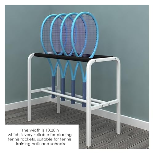 Support Mural Pour Raquettes – Bois, Capacité 6 Raquettes + 12 Balles, Montage Rapide