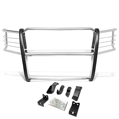 Image of DNA Motoring GRILL-G-073-SS Front Bumper Headlight /Grille Brush Guard Compatible with 14-18 Silverado 1500