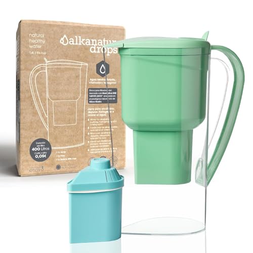 Jarra Filtradora de Agua Alkanatur Verde 1.4L de Baja Emisión – D...
