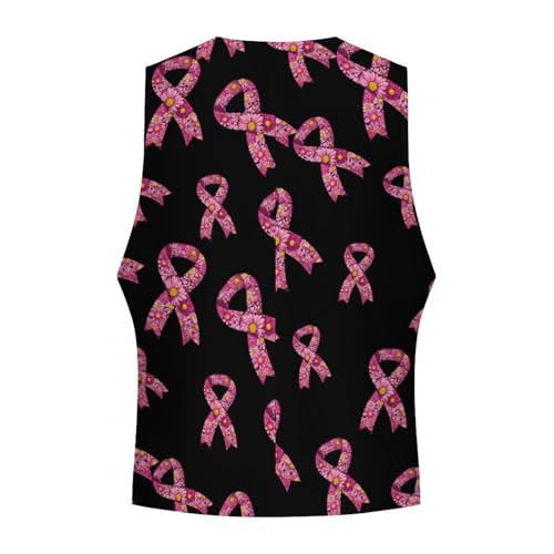Flower Ribbon Canver Novelty Men's Suit Vest Casual Formal Dress Vests Business Waistcoat4