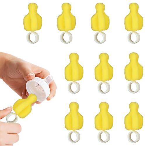Juego de 10 cepillos para biberones, cepillos de limpieza de pezones y chupetes, limpiador suave de biberones para biberones, biberones de vidrio, piezas de extractor de leche y accesorios para bebés