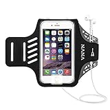 VNVN Water Resistant Sports Armband Arm Case Holder Compatible-iPhone Xs Max/8/7/6/6S Plus, Compatible-Galaxy S9/S8/S6/S5, S9 Plus, S8 Plus, Note 4 Bundle - Adjustable Reflective Velcro Workout Band