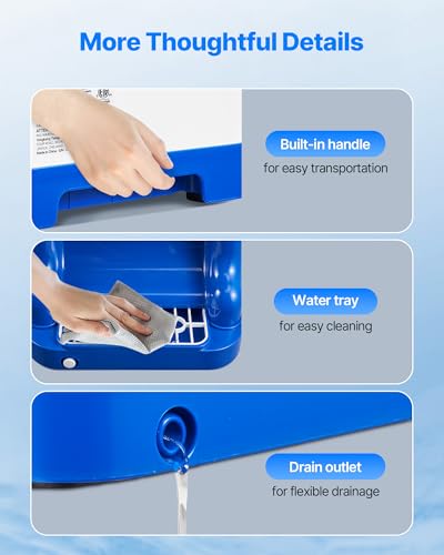 Image of VEVOR Commercial Ice Shaver Crusher,286lbs Per Hour Electric Snow Cone Maker with 2L Ice Cube Box, 250W 1500RPM Tabletop Shaved Ice Machine for Parties Events Snack Bar, Home and Commercial Use (Blue)