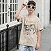 QISSYILY Oversized Boys Graphic Tees Acid Wash Los Angeles Tshirt Youth Cotton T Shirt Crewneck Tee Kids Short Sleeve Tops(Apricot1,160)