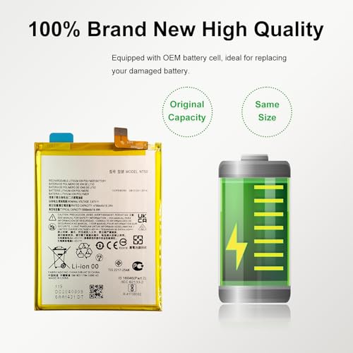 Image of New NT50 Battery Replacement for Moto Edge 20 Lite (XT2139) / Edge 20 Fusion, with Repair Toolkit