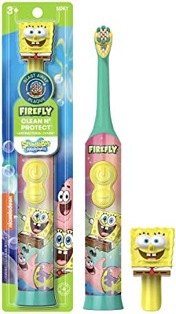 Firefly Clean N' Protect Spongebob Power Toothbrush, 1 Count(Pack of 1)