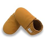 Mejale Baby Infant Toddler Moccasins Boys Light Soft Sole Leather Shoes Crawling Girls First Waling Prewalker Yellow Slippers,12-18 Months, L