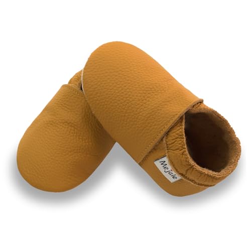 Image of Mejale Baby Boy Girl Shoes Soft Soled Leather Moccasins Anti-Skid Infant Toddler Prewalker