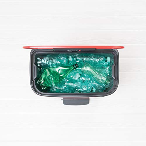 Brabantia Bo Pedal Bin - 1 X 60L Inner Bucket (Passion Red) Waste/Recycling Kitchen Bin #TOP5