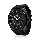 VERULEAN Military Watch for Men Multifunction Chronograph Dual Time Zone Auto Date Wrist Watch for O
