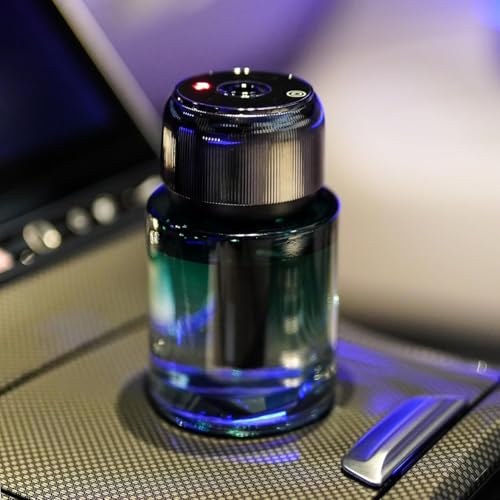 SKY-TOUCH Car Air Fresheners : 160ml Smart Diffuser with Starry Sky Projection USB Rechargeable 3 Spray Modes Aroma Diffuser for Home, Office & Car (Ebony Agarwood)