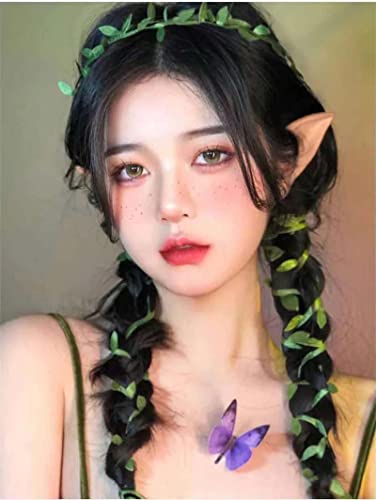 Lohzaq Butterfly Fairy Wings Costume For Women Girl, Sparkle Princess Wing For Halloween Party Favor With Elf Ears Flower Crown #TOP4