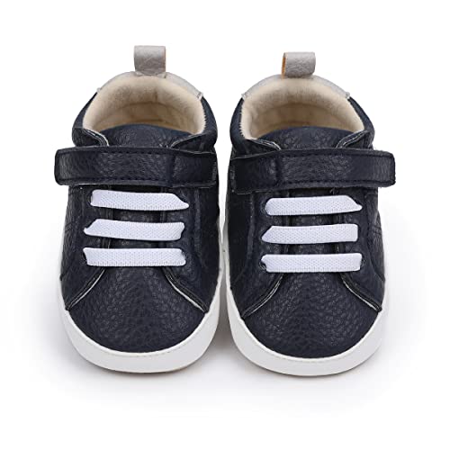 Image of E-FAK Baby Shoes Boys Girls Infant Sneakers Non-Slip Rubber Sole Toddler Crib First Walker Shoes