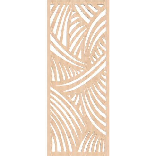 Image of Chester Decorative Pierced Fretwork Wood Wall Panels, 19 3 /8 inchW x 49 3 /8 inchH x 1 /4 inchT, Red Oak